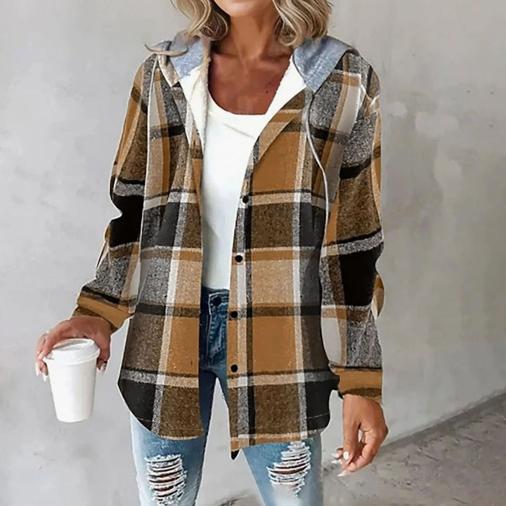 Margot | Women's Plaid Hooded Jacket with Relaxed Fit