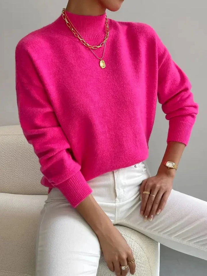 Women's Sweater | Crew Neck with Ribbed Cuff