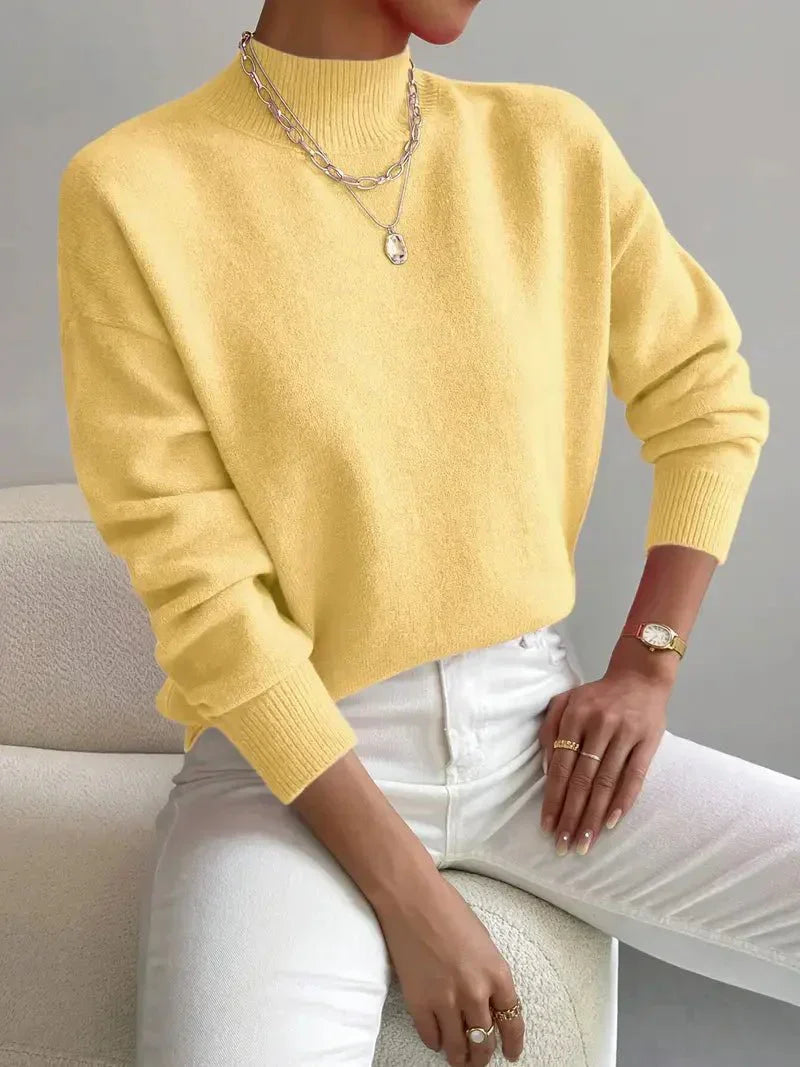 Women's Sweater | Crew Neck with Ribbed Cuff