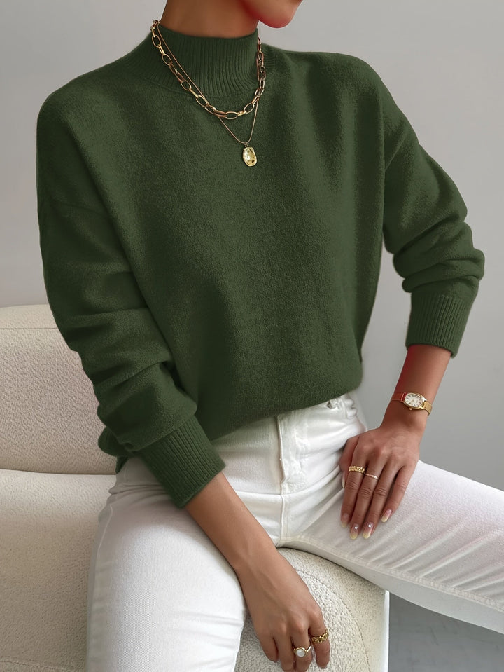 Women's Sweater | Crew Neck with Ribbed Cuff