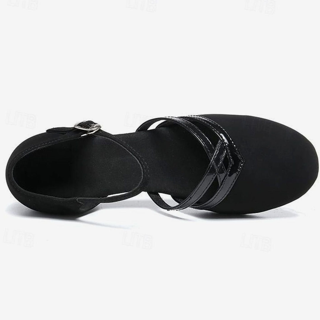 Maureen | Women's Elegant Dance Shoes with Flexible Sole, Ankle Strap and Block Heel