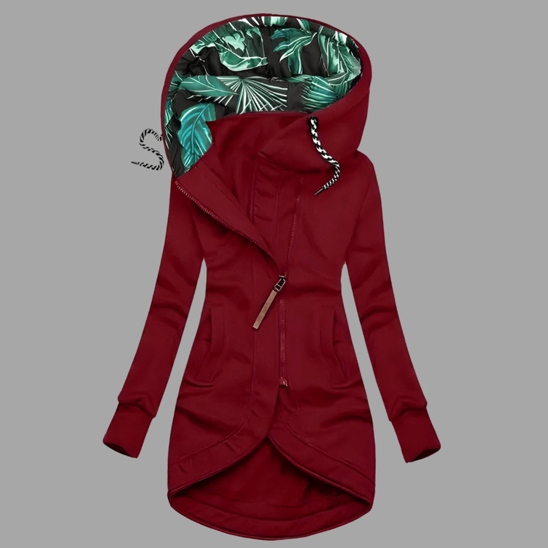 Maya | Women's Rugged Long Hooded Winter Shell Jacket with Zipper