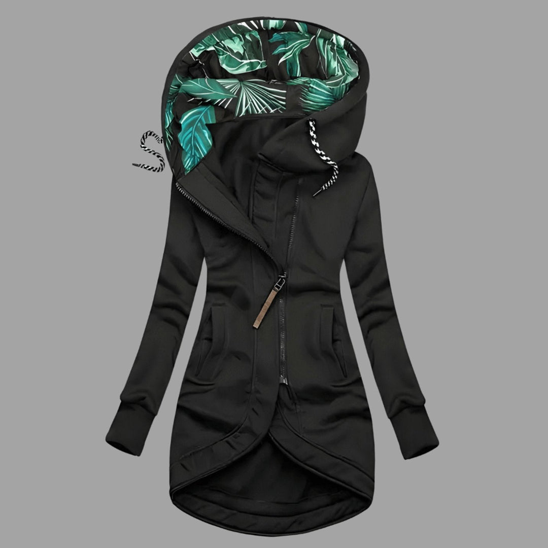 Maya | Women's Rugged Long Hooded Winter Shell Jacket with Zipper