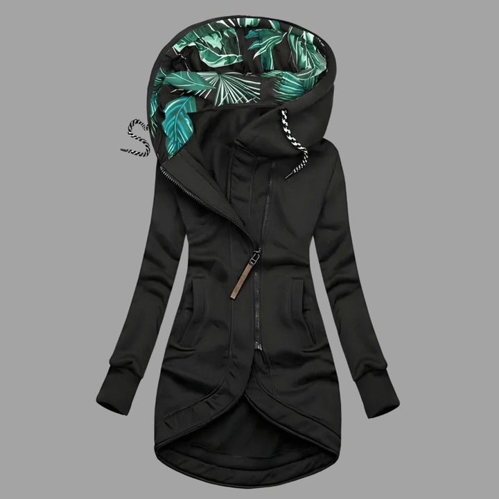 Maya | Women's Rugged Long Hooded Winter Shell Jacket with Zipper