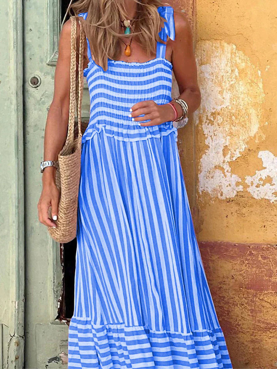 Women's Sumer Dress | Tie Shoulder Straps Maxi