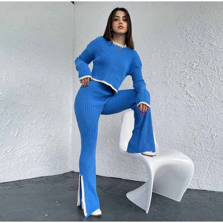 Women's Outfit Set | Cropped Top Flared Pants