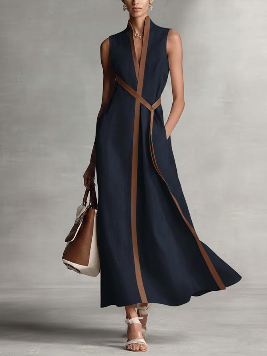 Women's Midi Sundress | V-Neck Wrap Sleeveless