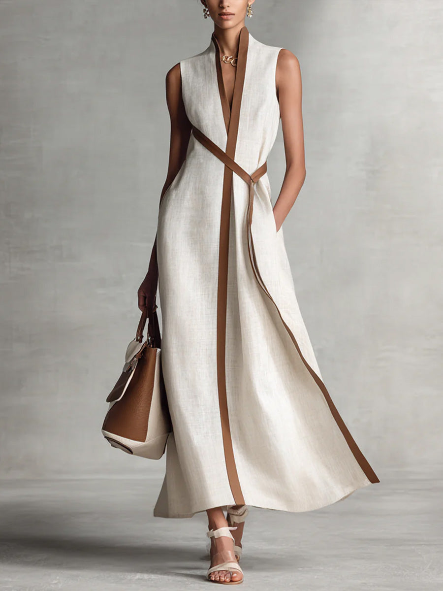 Women's Midi Sundress | V-Neck Wrap Sleeveless
