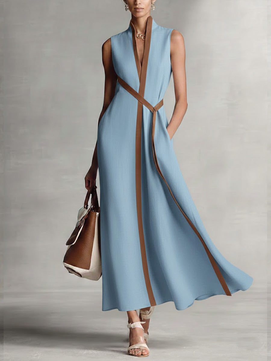 Women's Midi Sundress | V-Neck Wrap Sleeveless