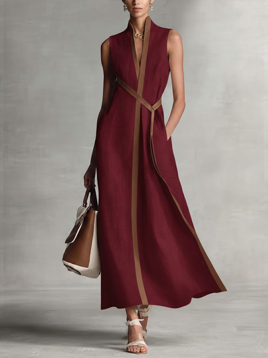 Women's Midi Sundress | V-Neck Wrap Sleeveless
