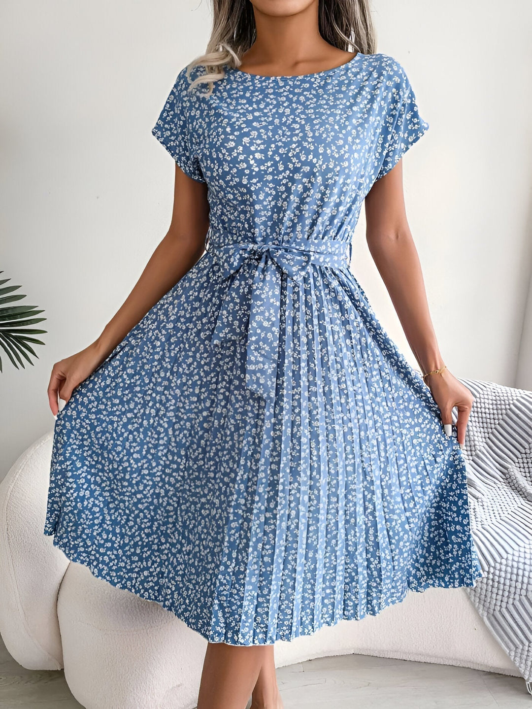 Women’s Dress | Pleated Tie Waist