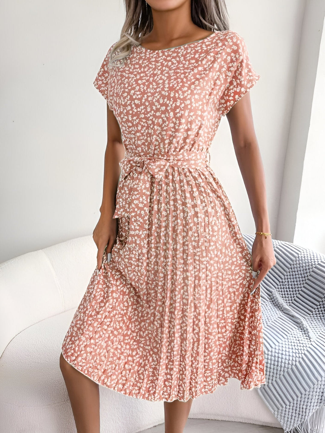 Women’s Dress | Pleated Tie Waist