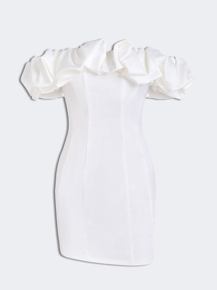 Women's Mini Sundress | Strapless Ruffled
