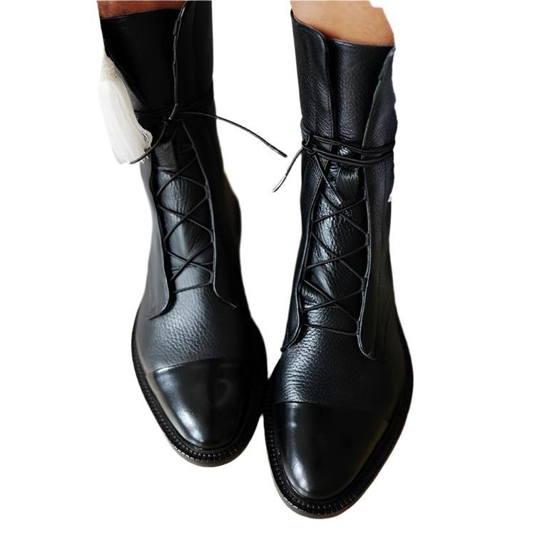 Boots For Women | Mid Calf Lace Up Low Profile