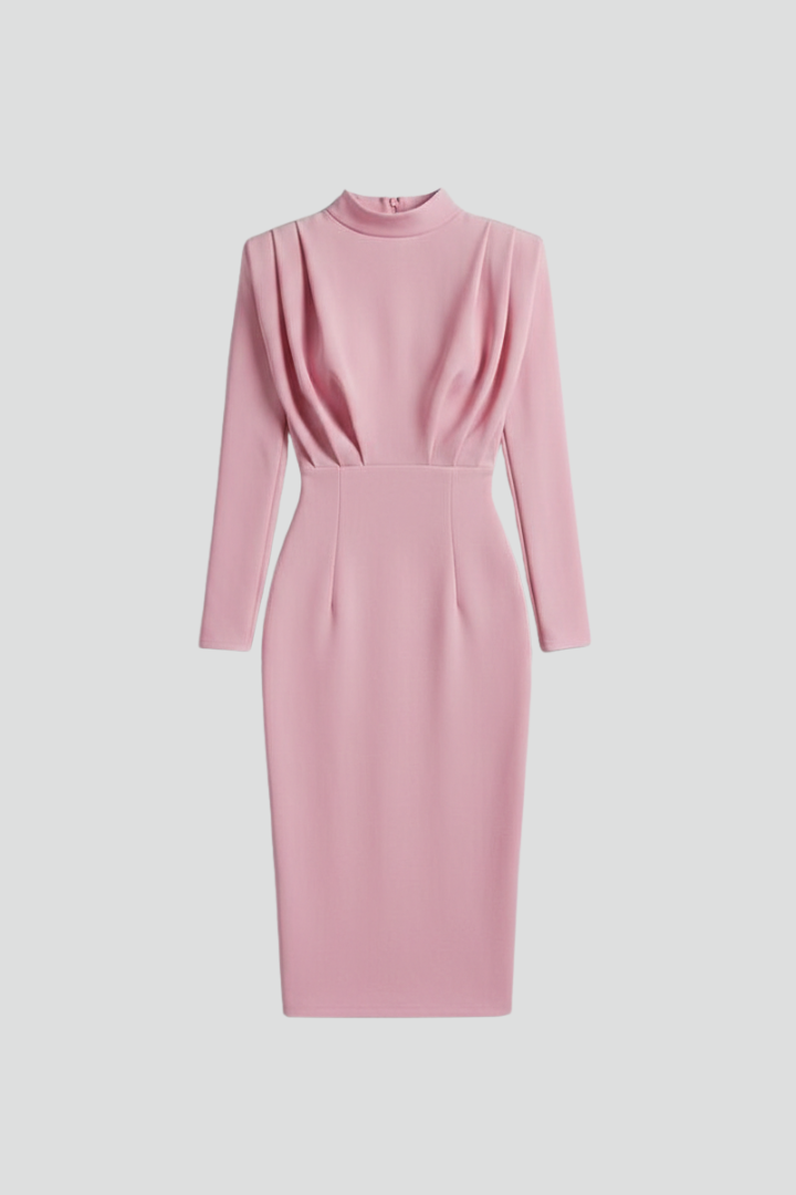 Women's Cocktail Midi Dress | Long Sleeve