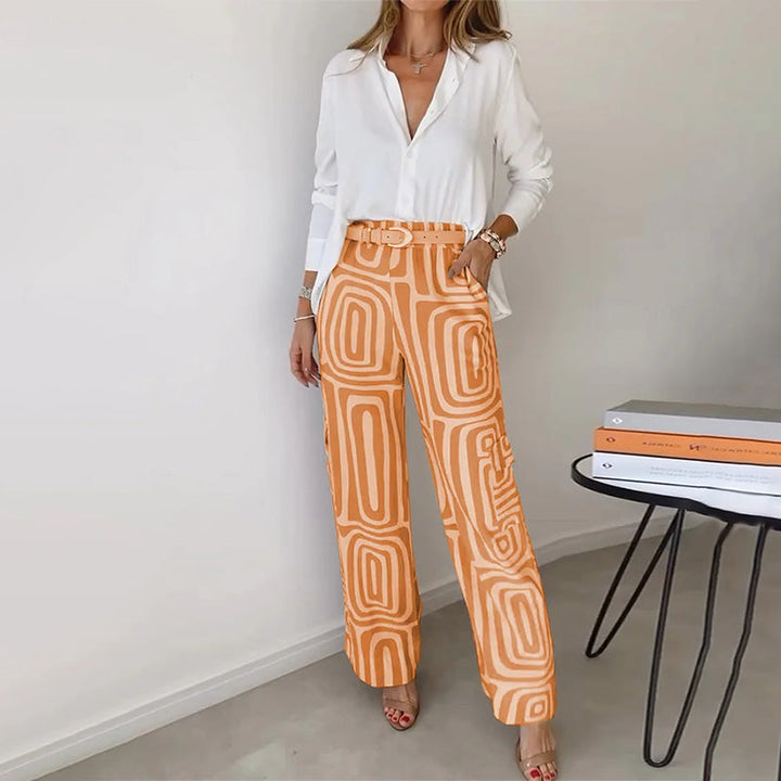Women's Two-Piece Set | Long-sleeve Shirt and Matching Pants