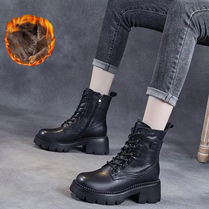 Boots for Women | Chunky Ankle Lace Front Design