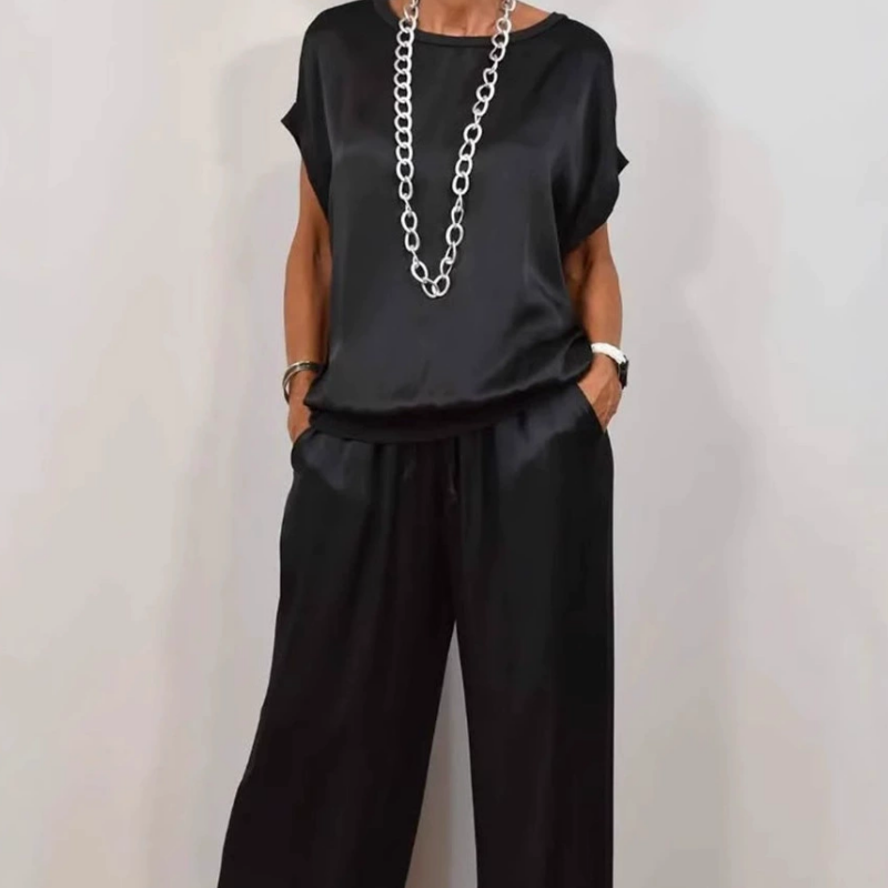 Women's Two-Piece Set | Loose Silhouette Top and Pants