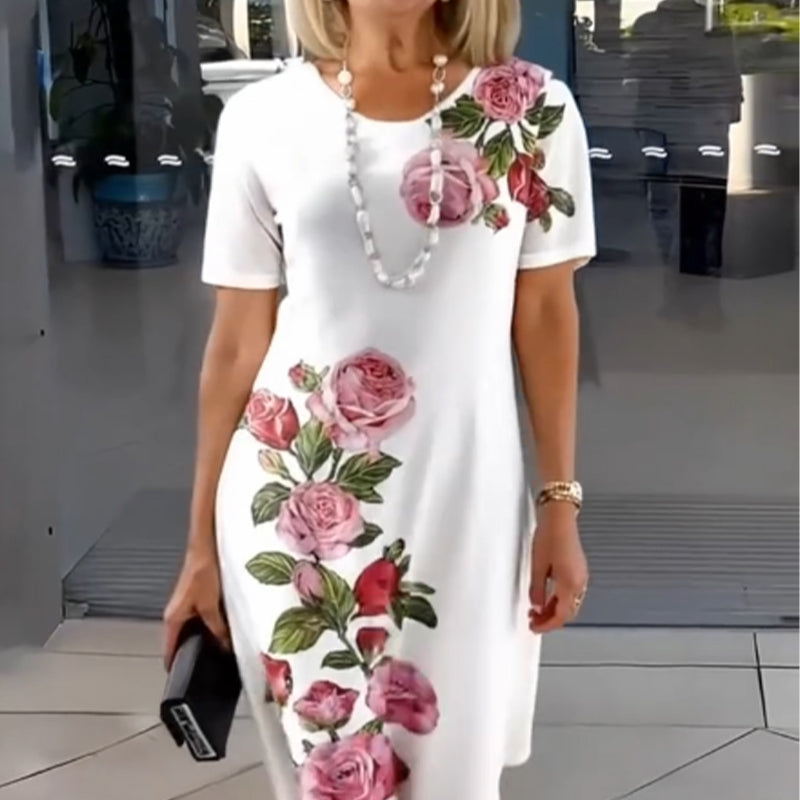 Women’s Dress | Floral Round Neck