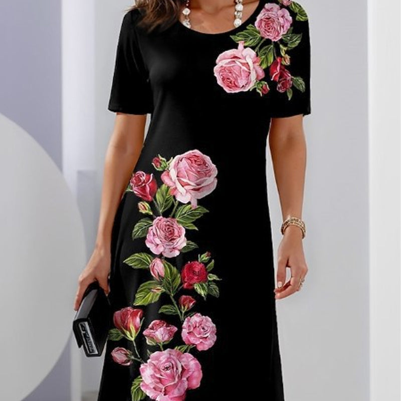 Women’s Dress | Floral Round Neck