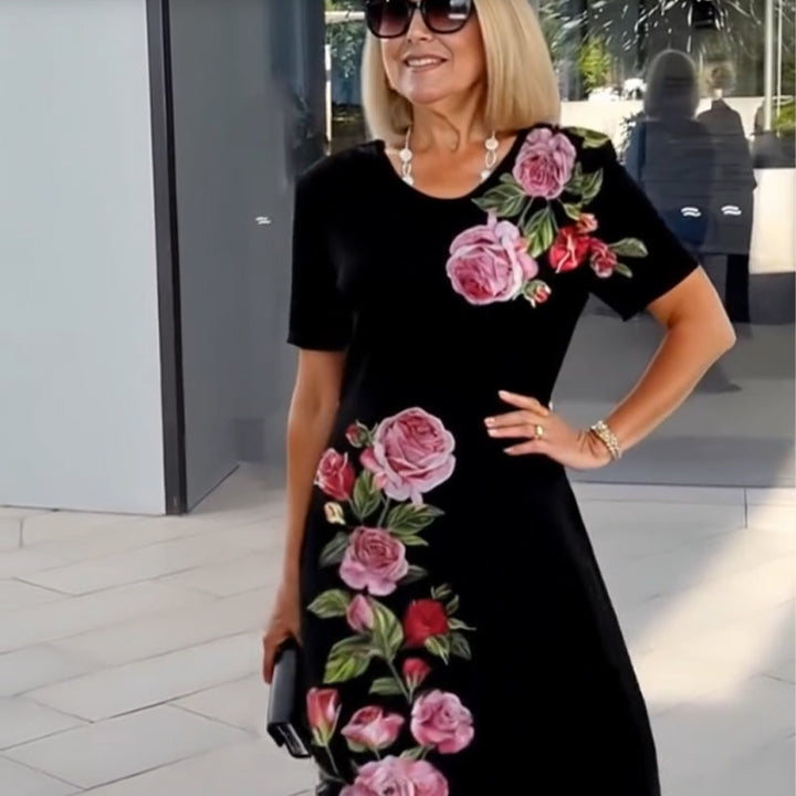 Women’s Dress | Floral Round Neck