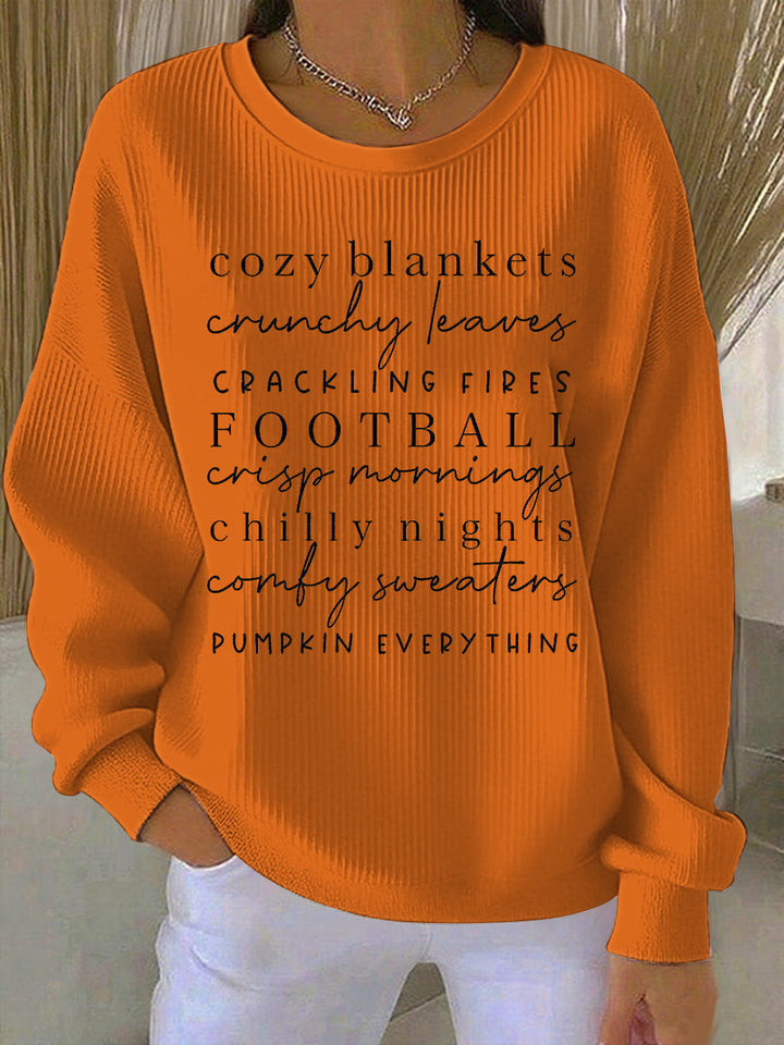 Women's Sweatshirt | Crew Neck Text Front Print