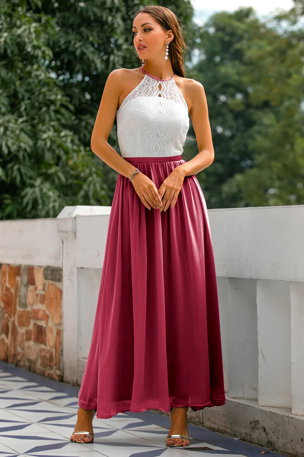 Women's Wedding Guest Maxi Dress | Halter