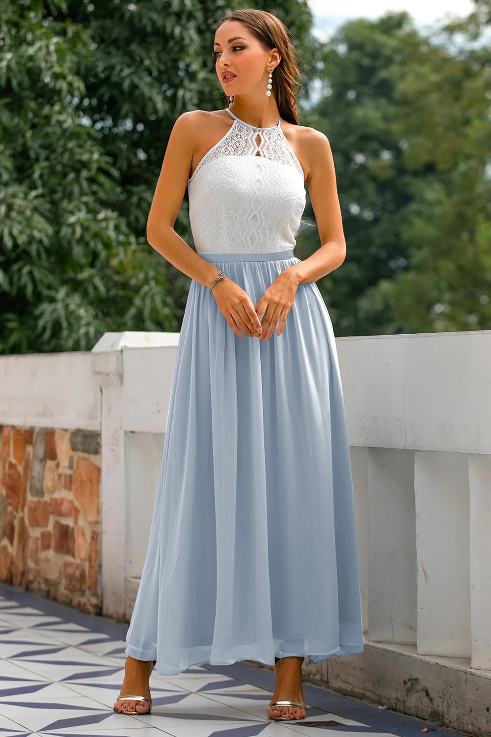 Women's Wedding Guest Maxi Dress | Halter