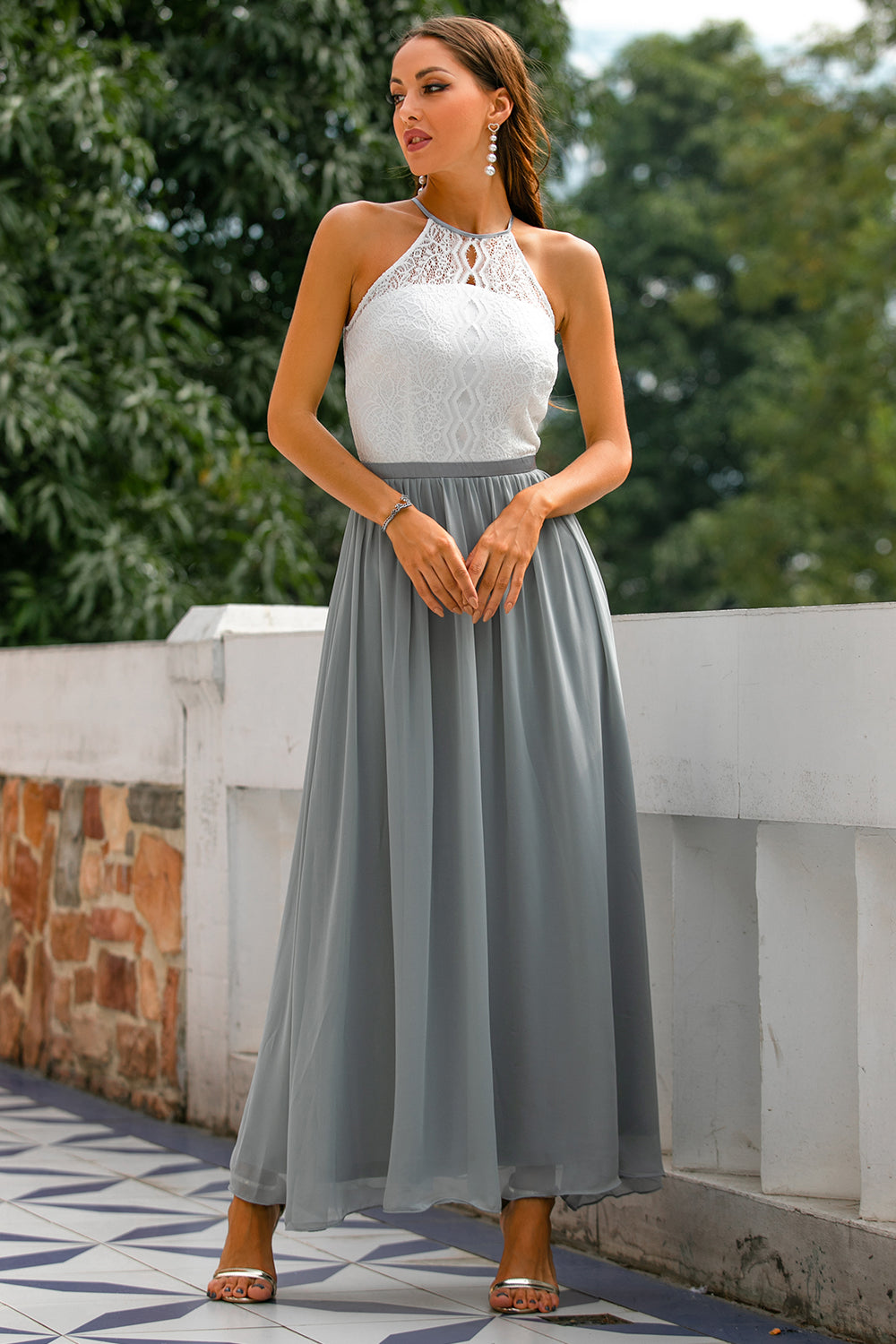 Women's Wedding Guest Maxi Dress | Halter