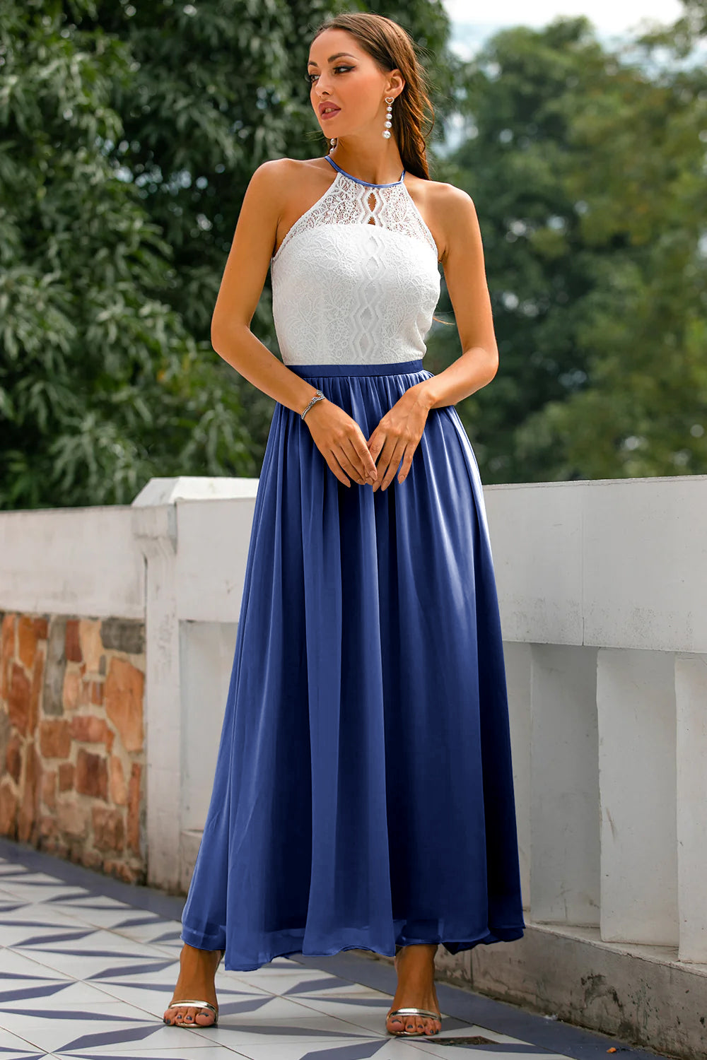 Women's Wedding Guest Maxi Dress | Halter