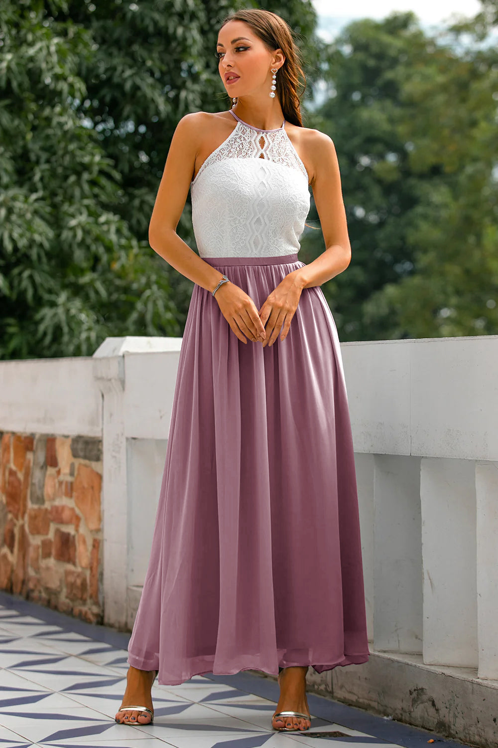 Women's Wedding Guest Maxi Dress | Halter