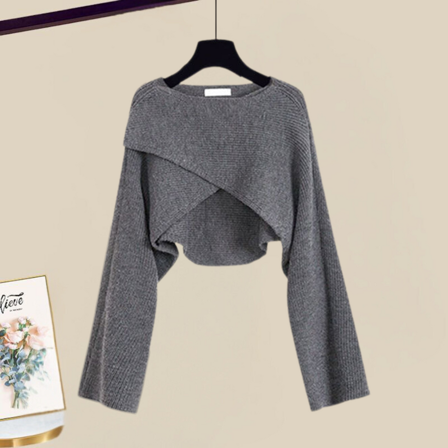 Women's Outfit Set | Sleeveless Dress with Cropped Cardigan