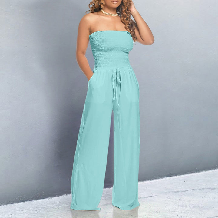 Women's Jumpsuit | Strapless Wide Leg