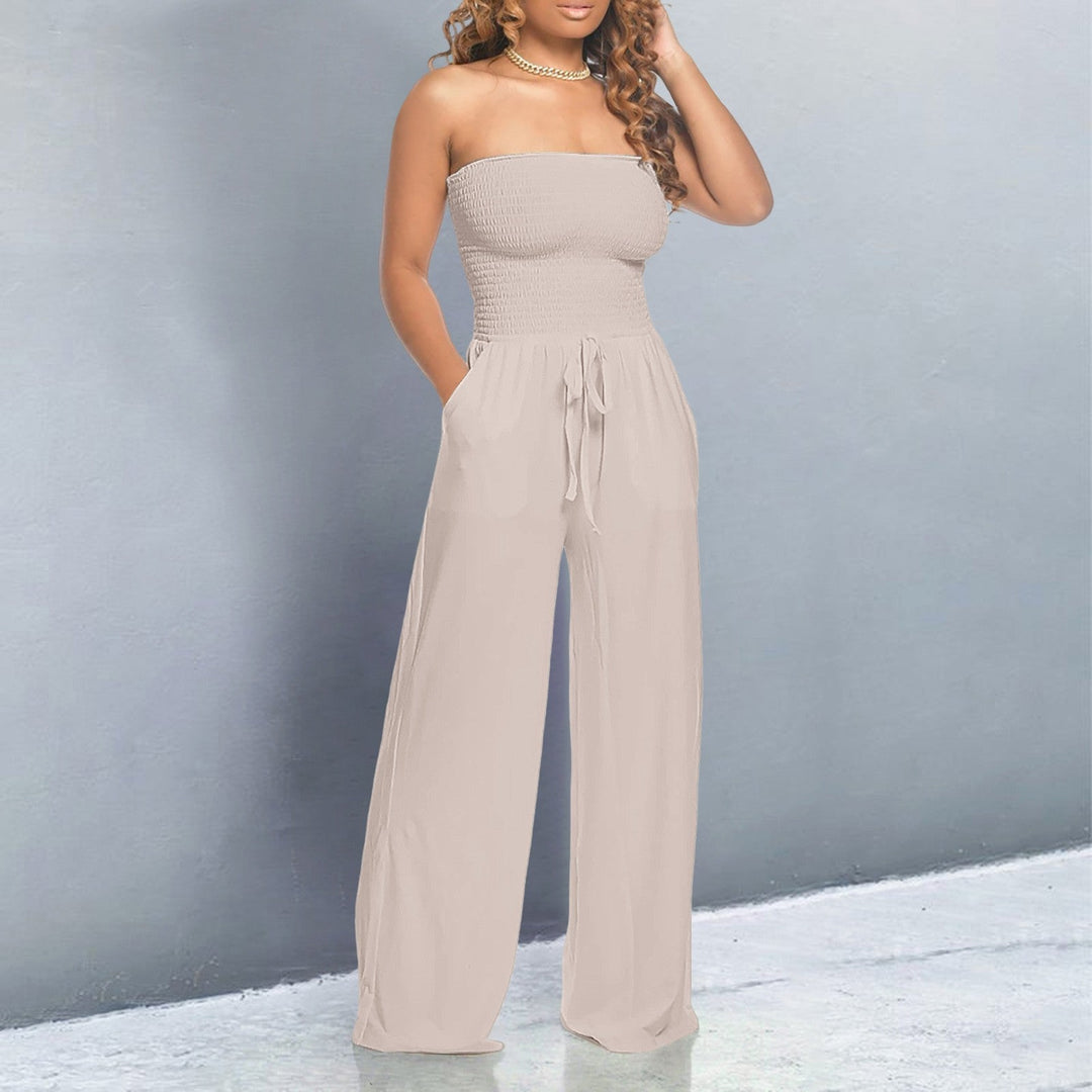 Women's Jumpsuit | Strapless Wide Leg