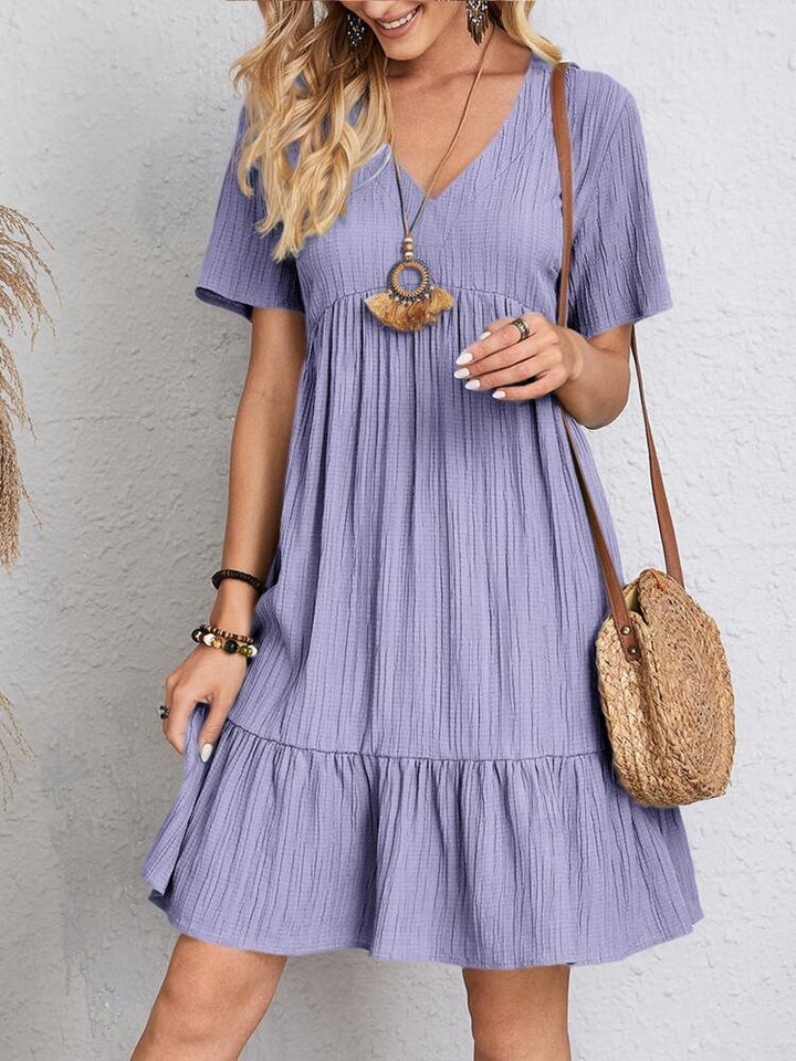 Women’s Dress | Mini Tiered with V-Neck