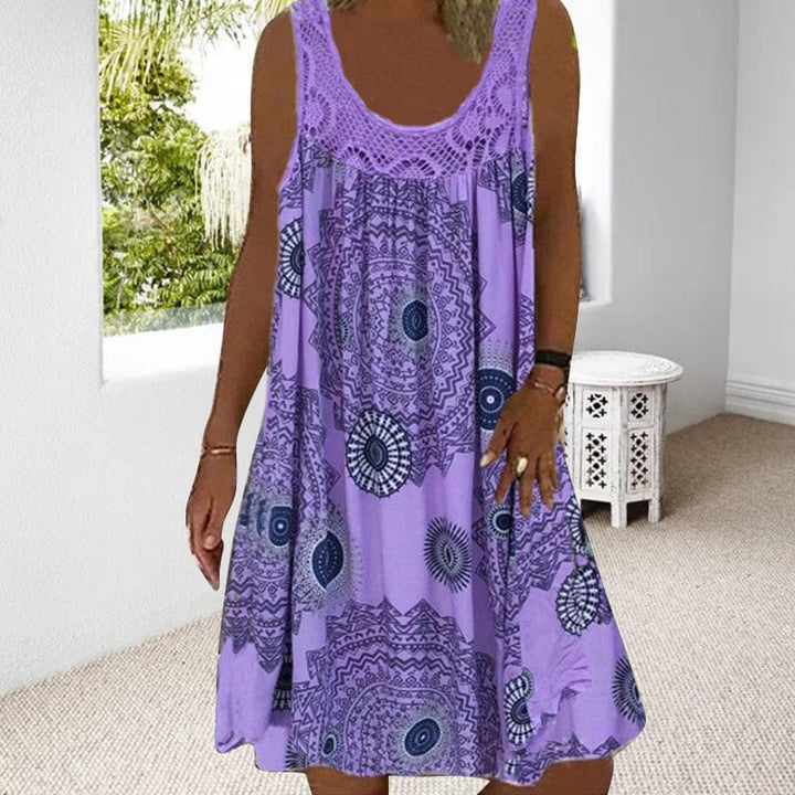 Women's Summer Dress | Geometric Print Style Midi