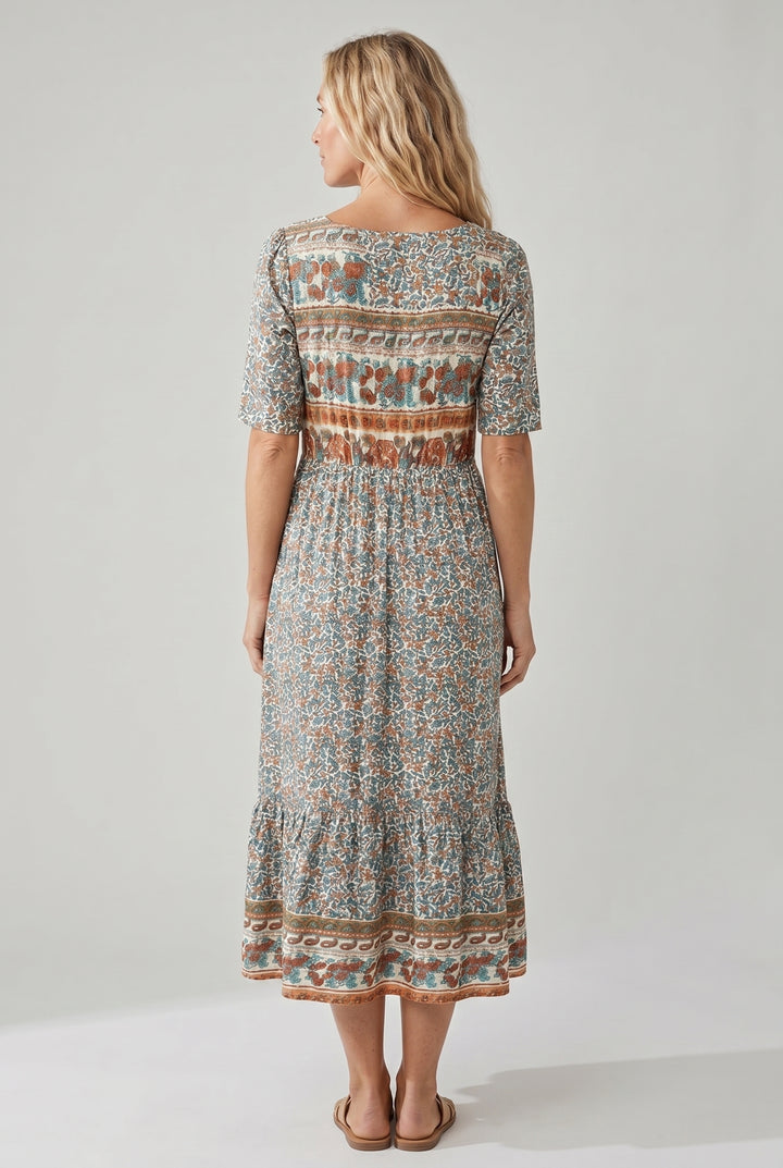 Women’s Dress | Boho Print Midi