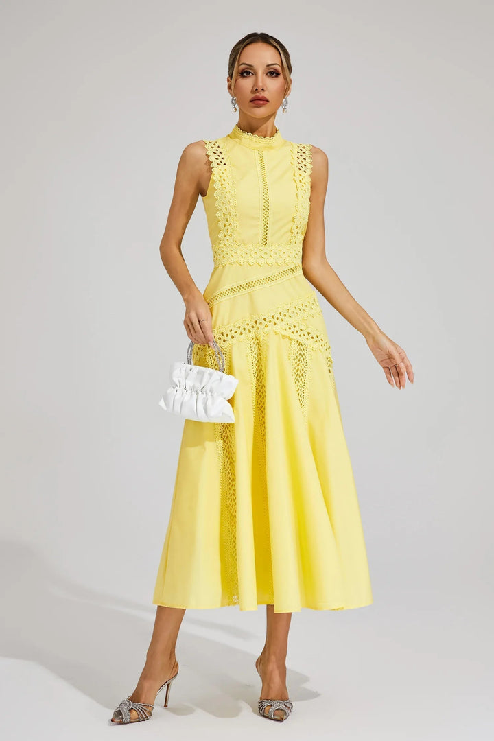 Women's Wedding Guest Midi Dress | Sleeveless Lace