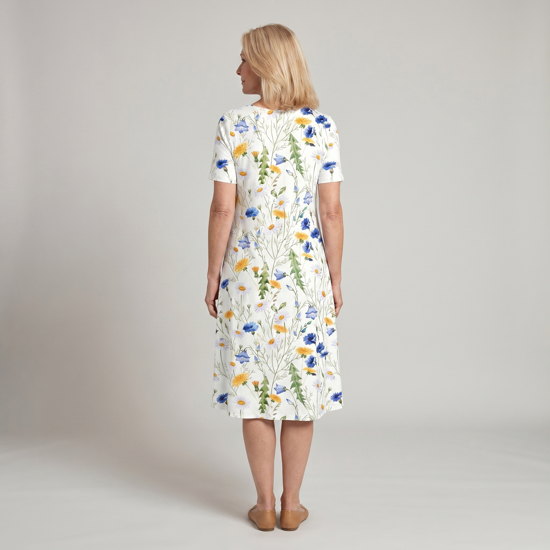 Women's Casual Dress | Midi Floral-style Print Midi