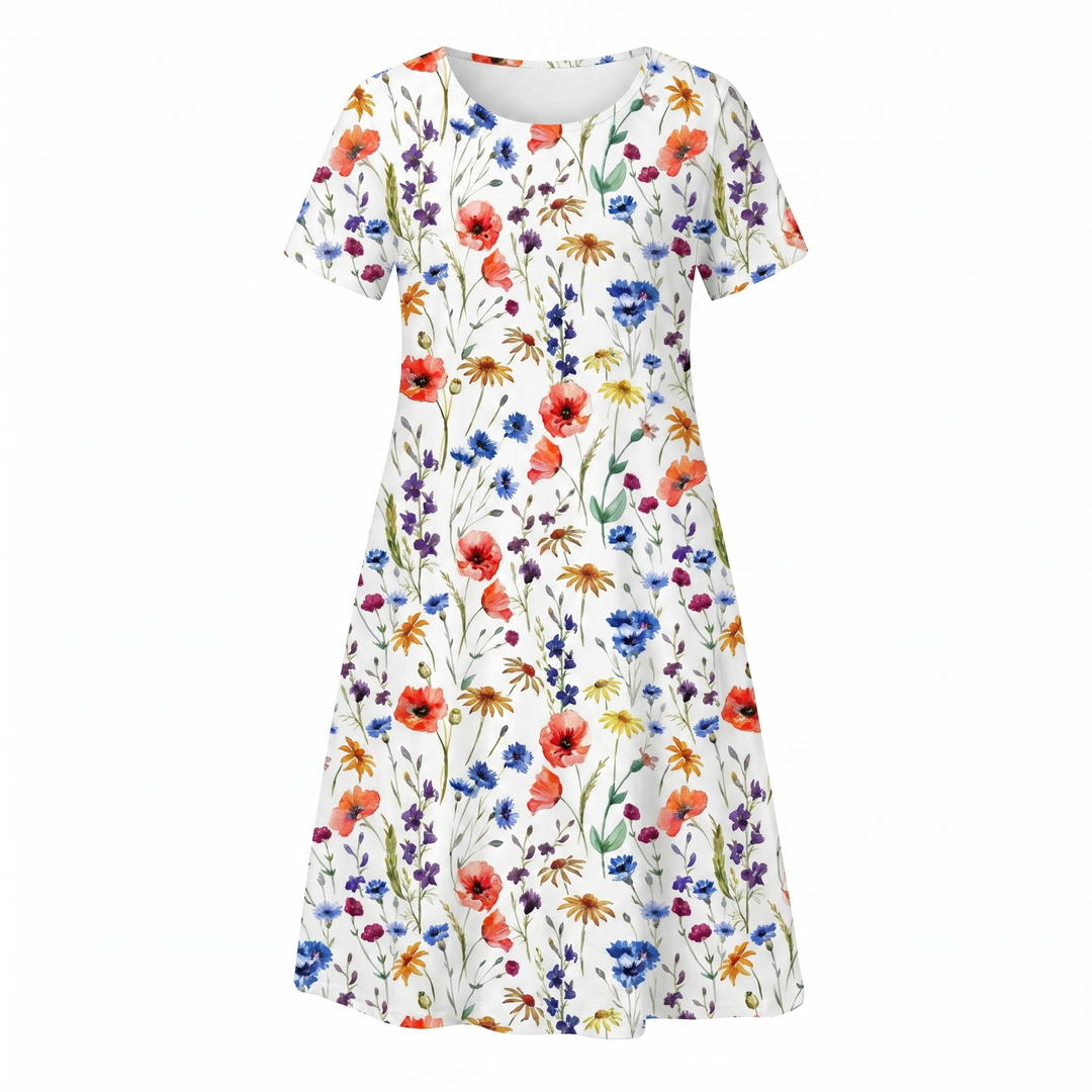 Women's Casual Dress | Midi Floral-style Print Midi