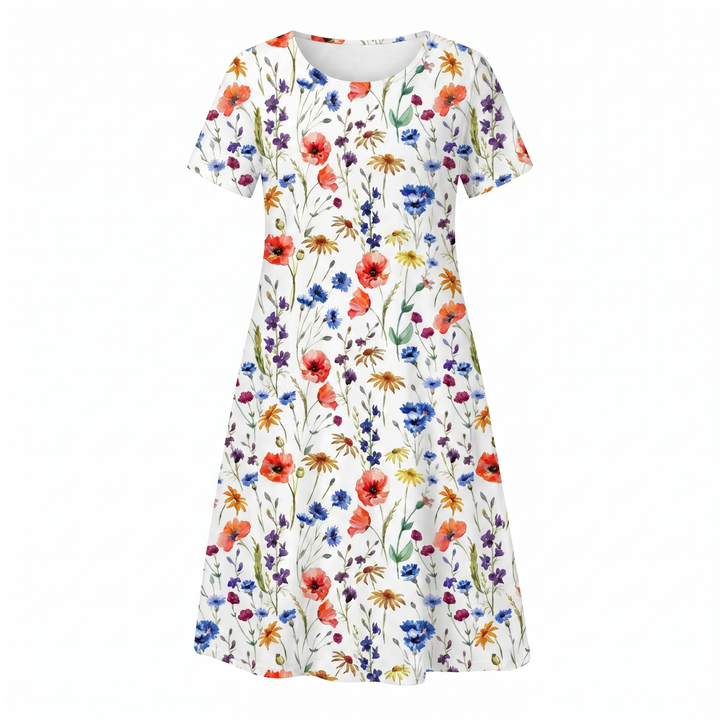 Women's Casual Dress | Midi Floral-style Print Midi