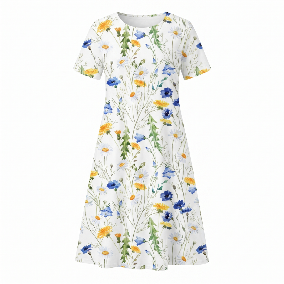 Women's Casual Dress | Midi Floral-style Print Midi