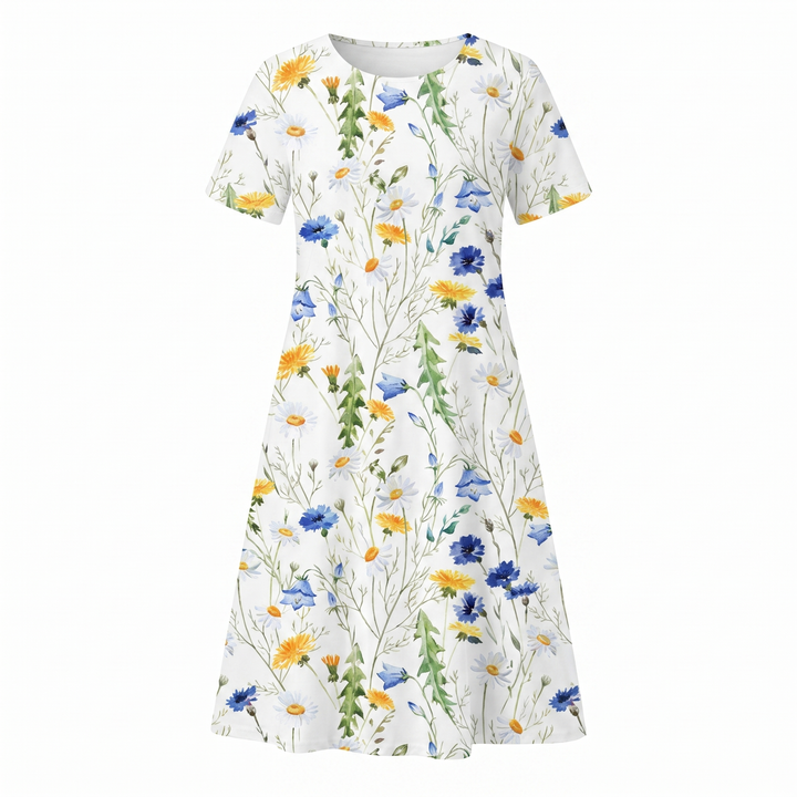 Women's Casual Dress | Midi Floral-style Print Midi