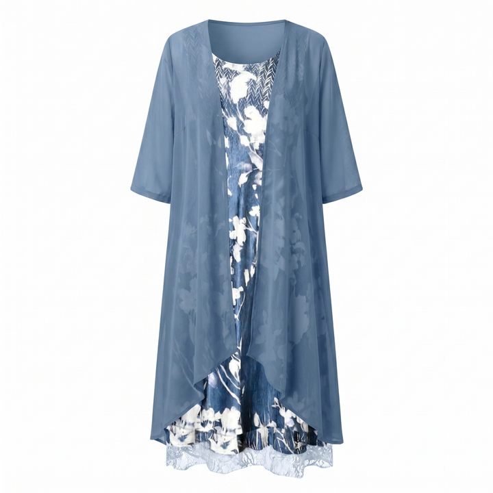 Women's Dress | Layered Open Front Midi