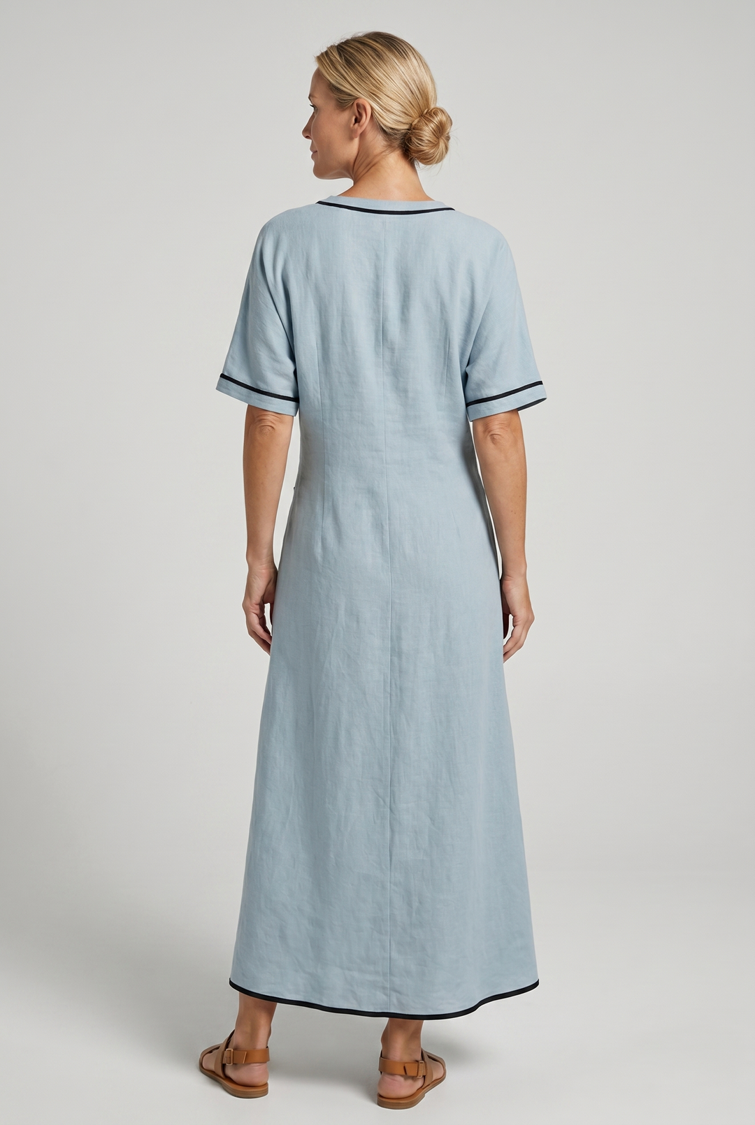 fit & flare twist-front maxi dress for women Fit & Flare Twist-Front Maxi Dress for Women GAP (International)