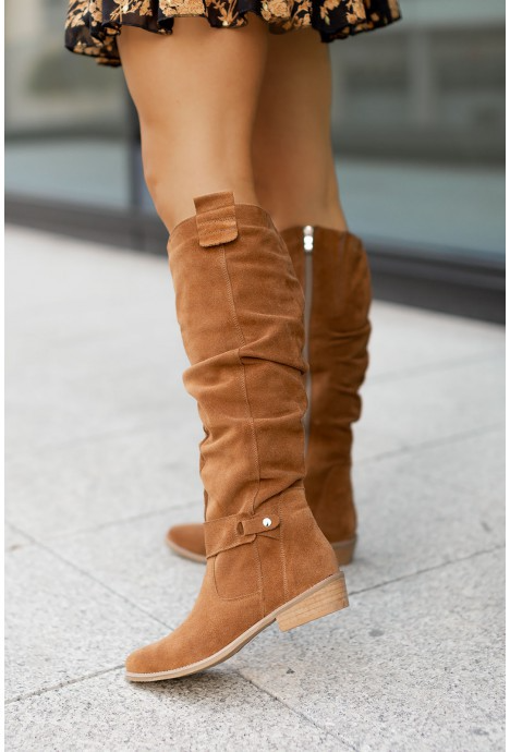 Boots For Women | Knee High Flat Heel Low-Profile Base