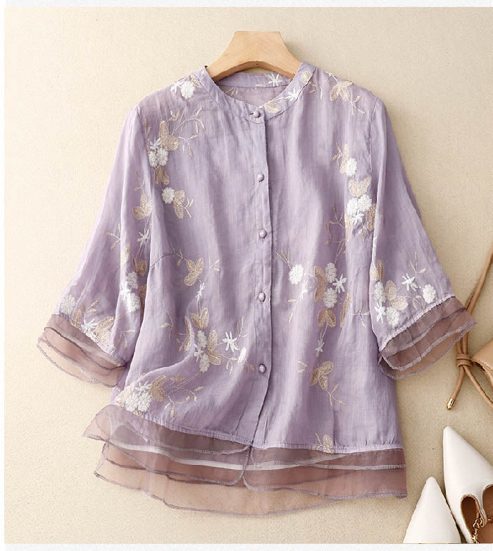 Women's Blouse | Embroidered Accents