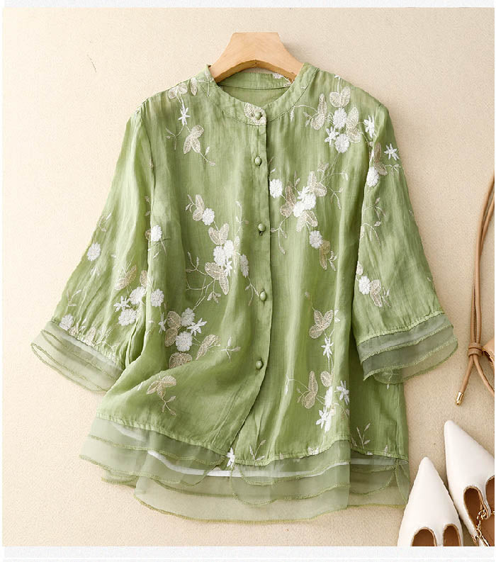 Women's Blouse | Embroidered Accents